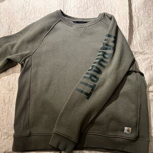 Carhartt Men's Dark Olive Crewneck Sweater